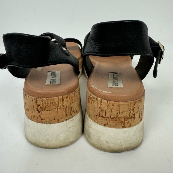 Steve Madden Roselita Black Platform Summer sandals neutral boho - Picture 4 of 8
